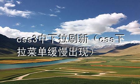 css3中下拉刷新（css下拉菜单缓慢出现）