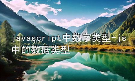 javascript中数字类型-js中的数据类型