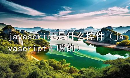 javascript是什么控件（javascript干嘛的）