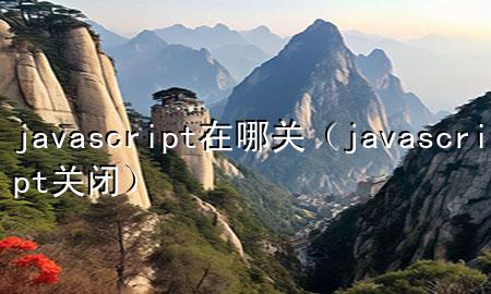 javascript在哪关（javascript关闭）