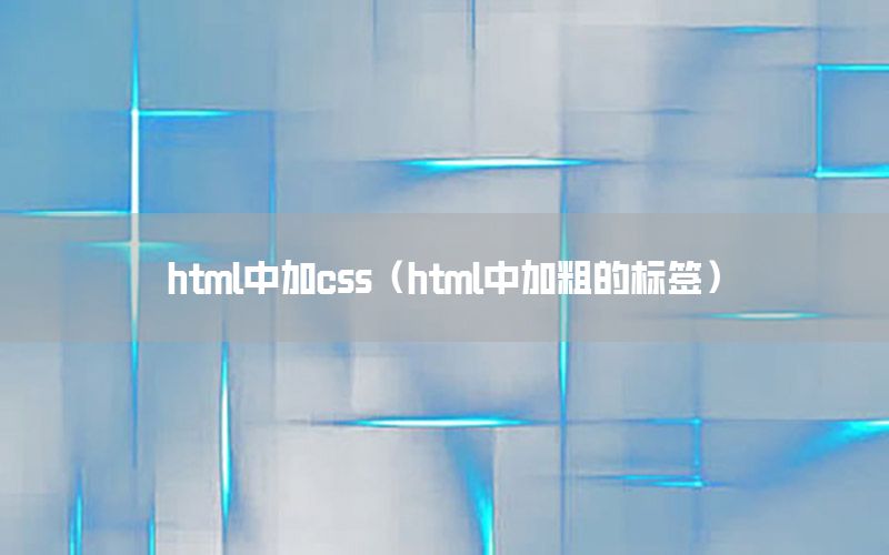 html中加css（html中加粗的标签）