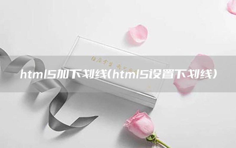 html5加下划线（html5设置下划线）