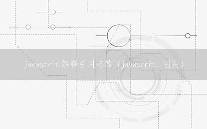 javascript解释引用标签（javascript 引用）